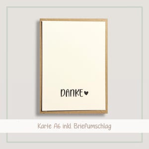 Danke Karte | Dankeskarte mit Briefumschlag