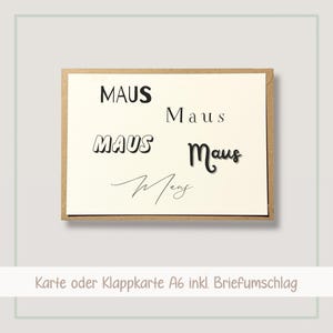 Postkarte Maus | Karte für Lieblingsmenschen mit Briefumschlag