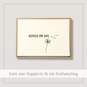 Wünsch dir was Karte | Geschenkkarte oder Gutscheinkarte mit Briefumschlag