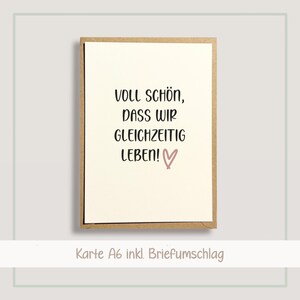Karte Voll schön dass,... | Karte Freundschaft und Liebe mit Briefumschlag
