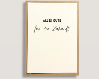 Karte Alles Gute für die Zukunft,  Glücksbringer