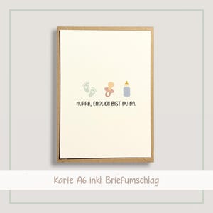 Karte zur Geburt | Glückwunschkarte Baby, Geburt mit Briefumschlag