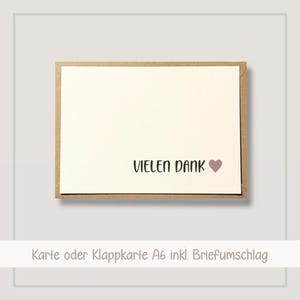 Vielen Dank Karte | Danksagung, Dankeskarte mit Briefumschlag