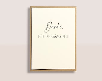 Danke für die tolle Zeit... Karte A6 Abschied Erzieherin Kita