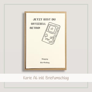 Retro Geburtstagskarte, lustige Geburtstagskarte | Karte Happy Birthday mit Briefumschlag