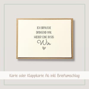 Eine Dosis wir Karte | Karte für Lieblingsmenschen mit Briefumschlag