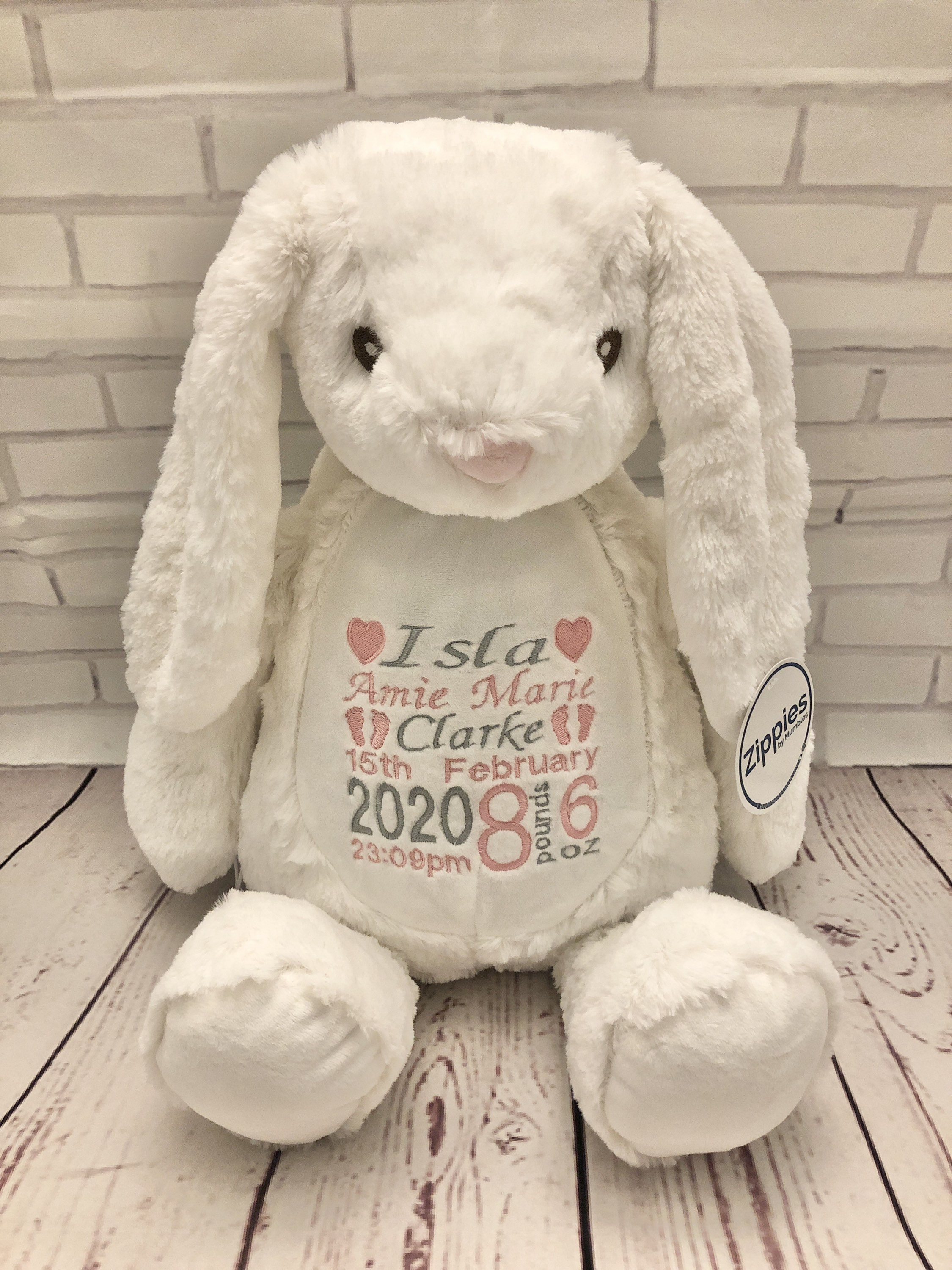 Personalised Embroidered Bunny Rabbit Teddy Bear Soft Toy New | Etsy