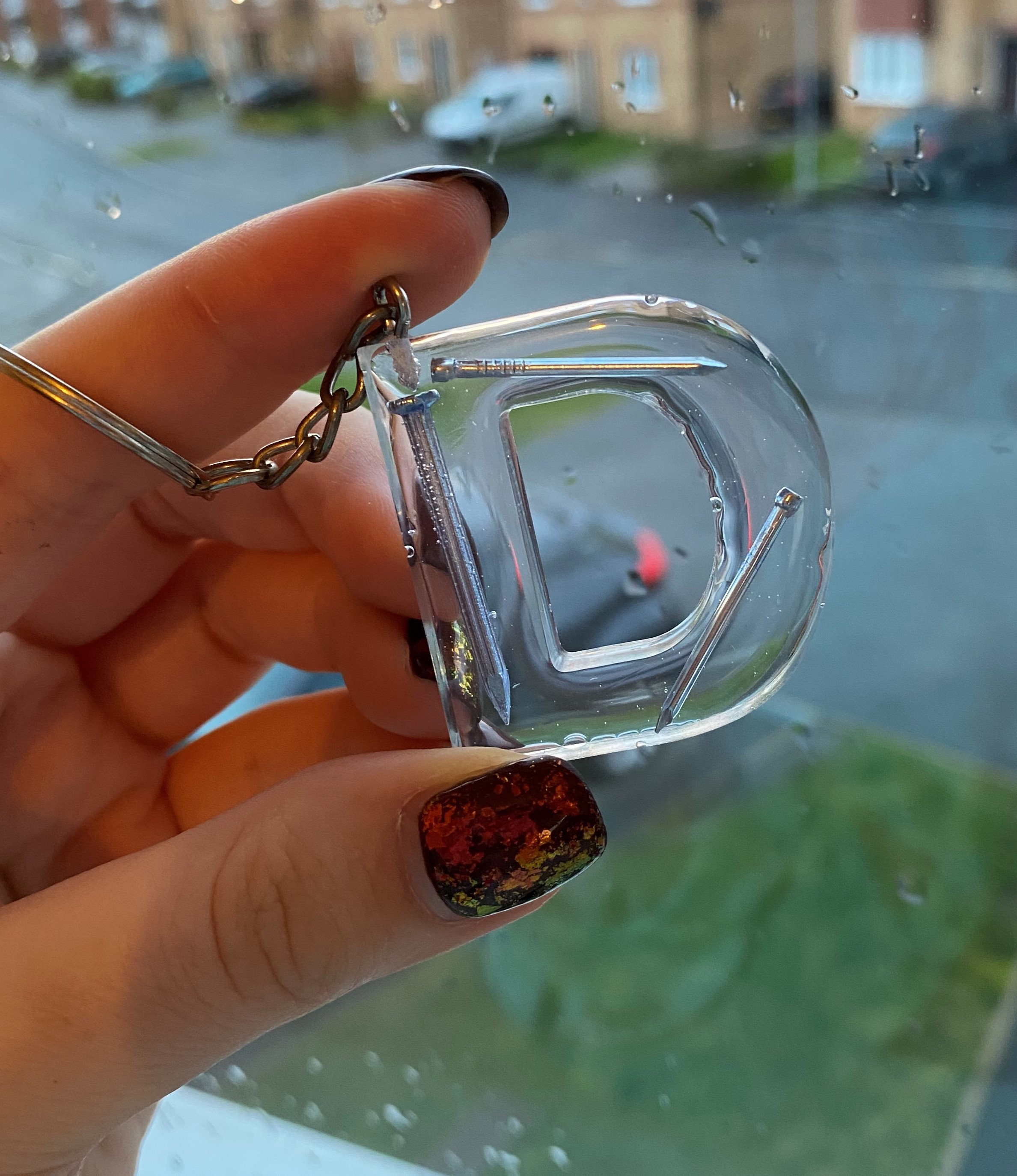 Personalised Resin Initial Keyring / keychain. DIY keyring / Etsy