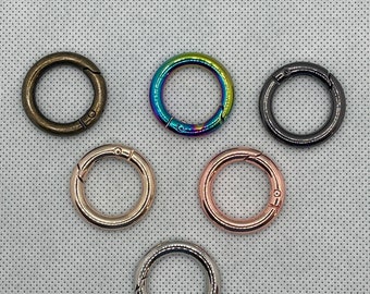 Premium Quality Purse & Bag Hardware~3/4" (20mm) and 1" (38mm) gate rings~spring rings