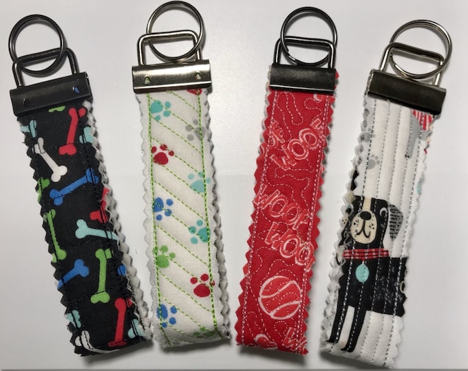 Quilted Key Fob, Keychain Wristlet