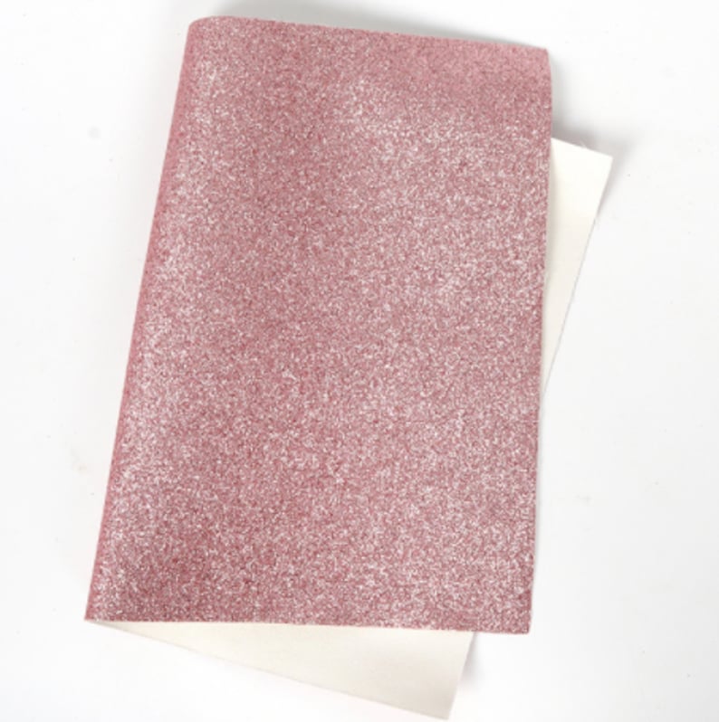 Fine Glitter Faux Leather Fabric Glitter Fabric for Bows, DIY Crafts