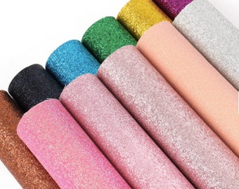 Fine Glitter Faux Leather Fabric: DIY Bows, Crafts, Shoes