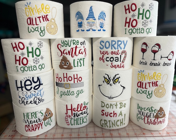Embroidered Toilet Paper- Gifts for the Person Who Has Everything