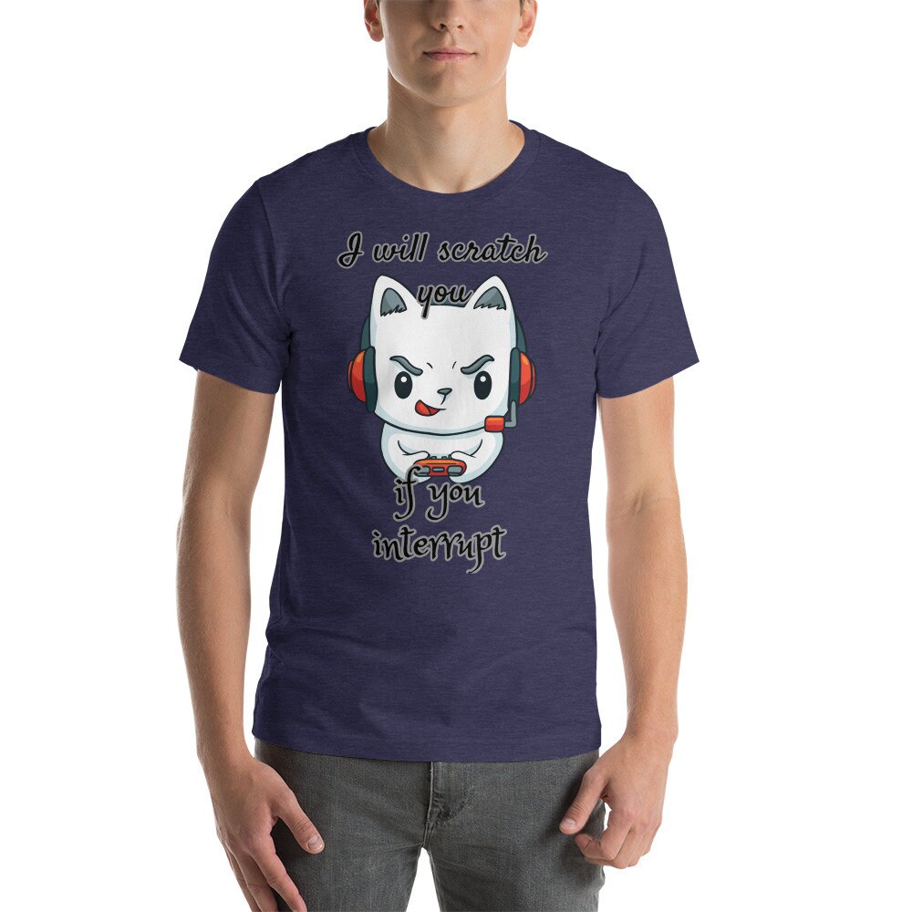 Cat gamer t-shirt Gamer tee shirt Computer game t shirt | Etsy