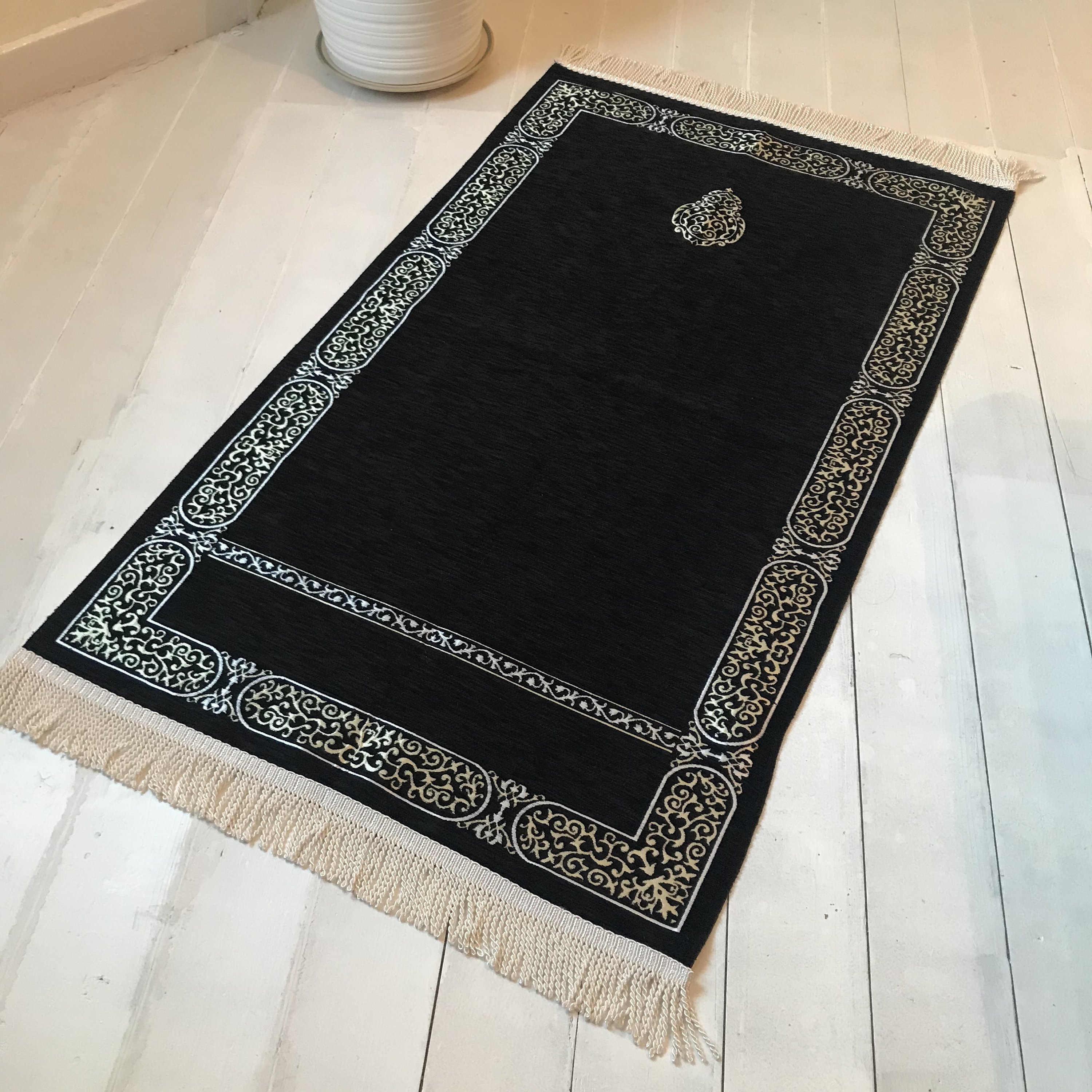 Kaaba Pattern Prayer Rug Kaaba Kiswah Prayer Mat Musallah Etsy UK