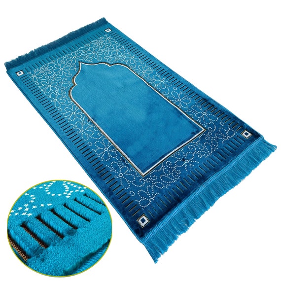 Nouveau Tapis de Prière en Velours de Style Mihrab 750g Grand