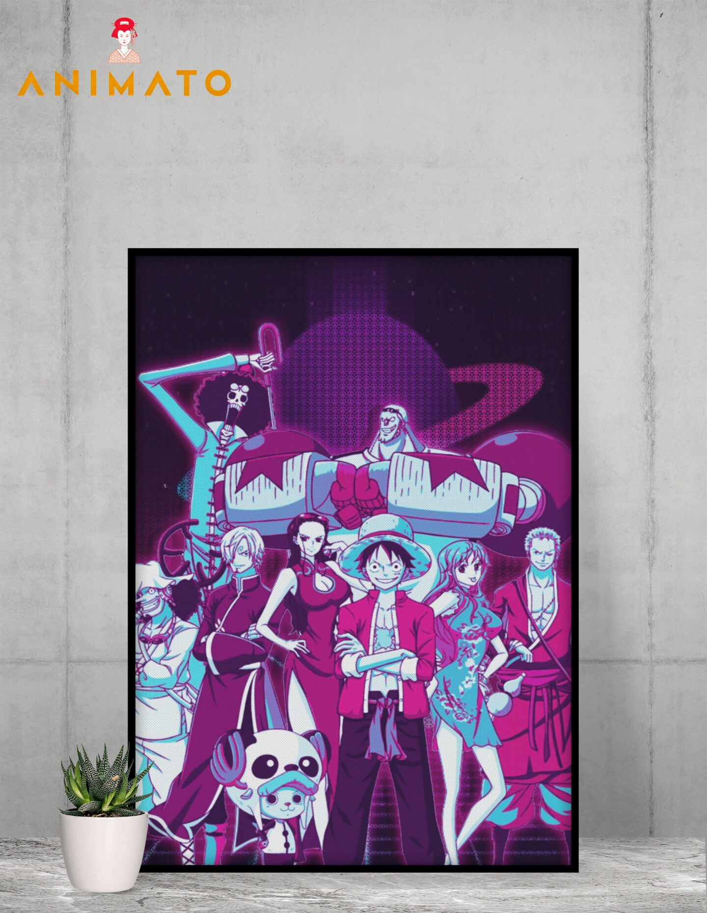 One Piece Anime Wall Art Poster Monkey d Luffy All Might Etsy
