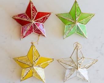 Capiz Star Ornaments