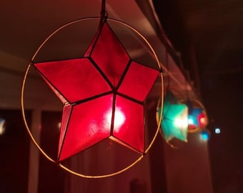 Colored Mini Parol Capiz String Lights