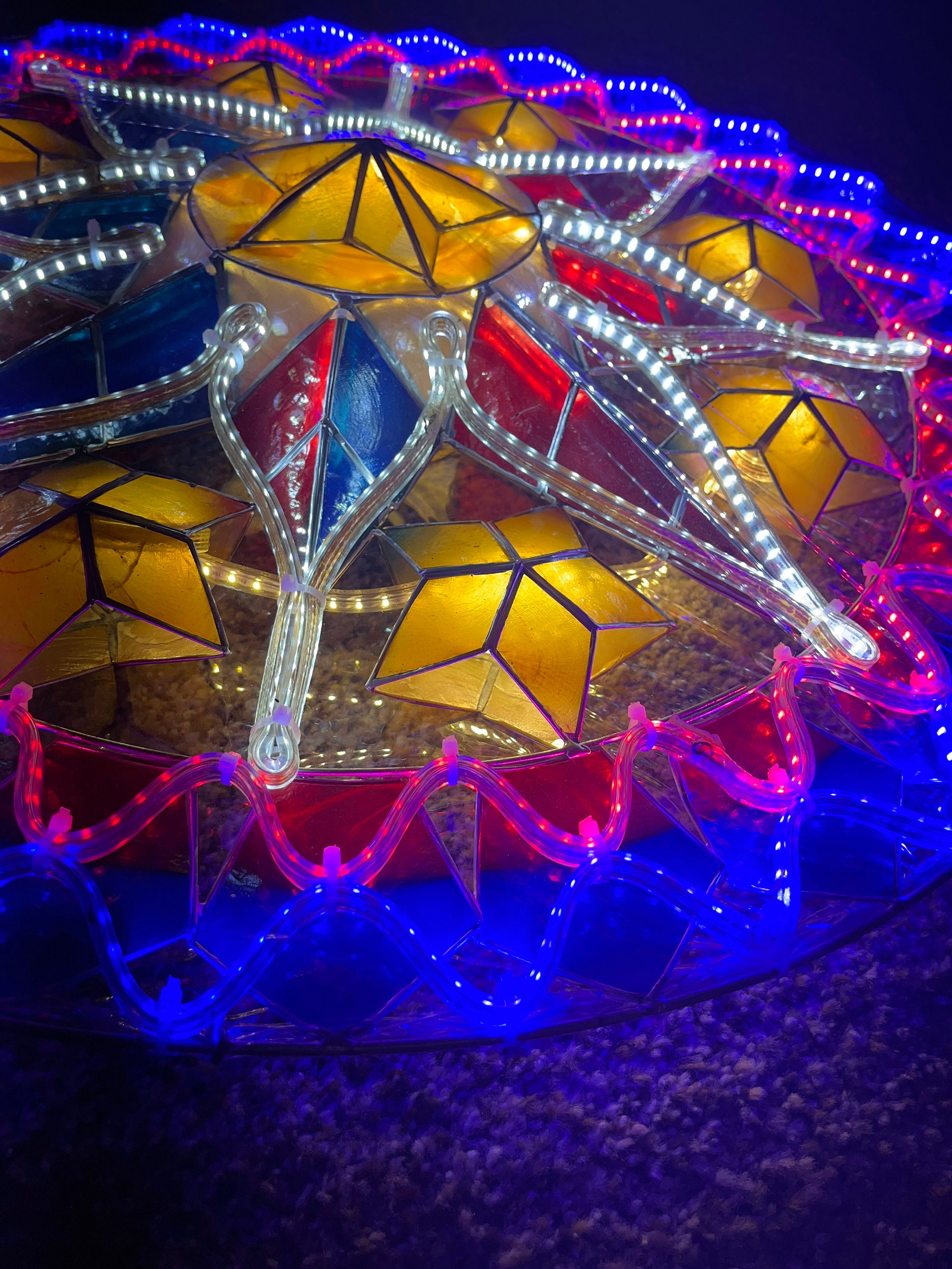 LED Philippine Flag Tala with Ring Capiz Parol Philippines
