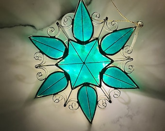 5” Battery Operated Mini Capiz Parol Philippines Christmas Lantern