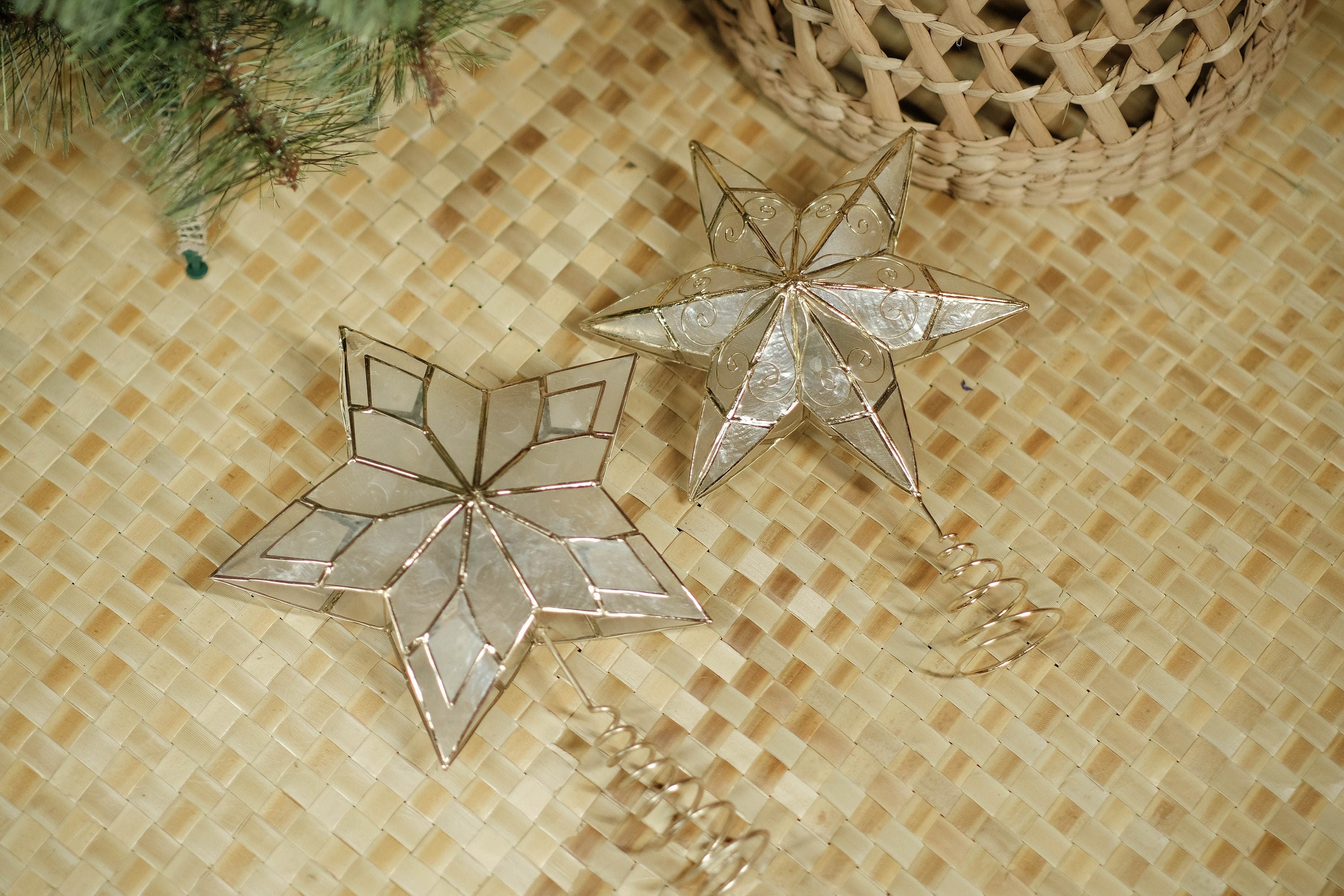 Star Capiz Christmas Tree Topper