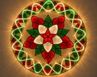 LED-Sonderangebot mit Ring: Weihnachtslaterne aus Capiz Parol, Philippinen | MC13