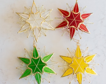 Capiz Star Ornaments
