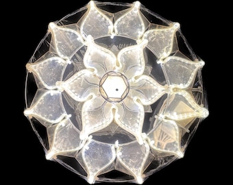 Farol navideño LED blanco mini Capiz Parol de Filipinas de 14"