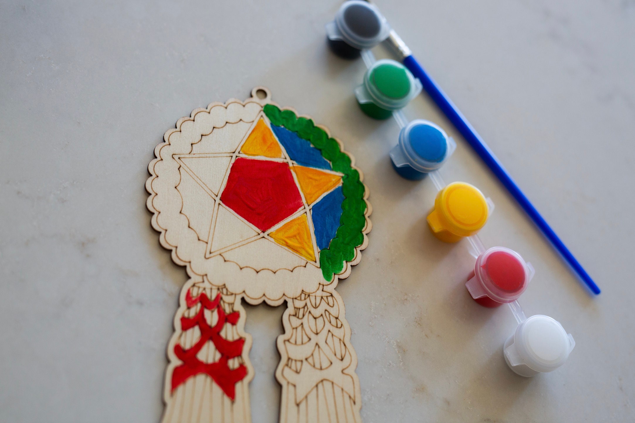 Filipino Capiz Parol Wooden Christmas Ornament Paint Kit - Etsy