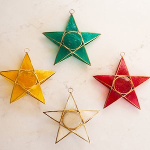 Capiz Star Ornaments