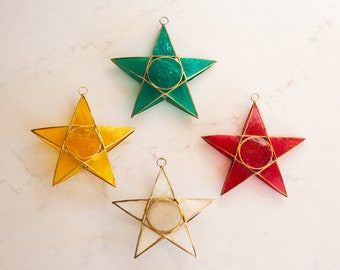 Capiz Star Ornaments