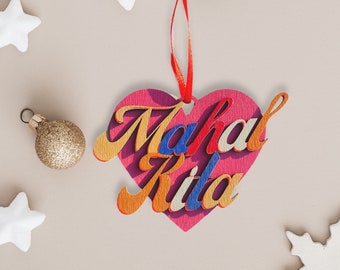 Filipino Mahal Kita Wooden Christmas Ornament