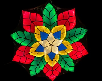 LED Bougainvillea Flower Capiz Parol Philippines Christmas Lantern