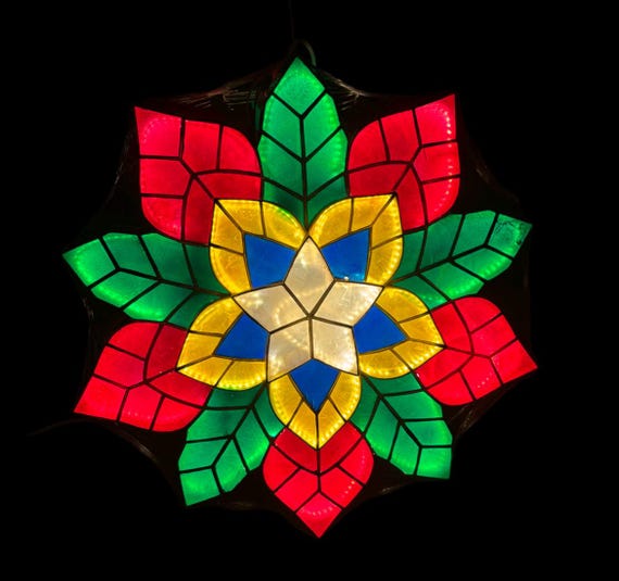LED Bougainvillea Flower Capiz Parol Philippines Christmas Lantern