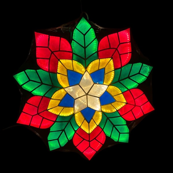 LED Bougainvillea Flower Capiz Parol Philippines Christmas Lantern