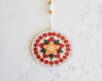 Capiz Parol Filipino Christmas Lantern Inspired Acrylic Ornaments | Special with Ring
