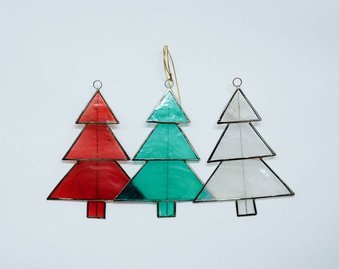 Christmas Tree Capiz Christmas Ornaments