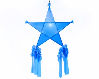 Blue Traditional Bamboo Parol Philippine Christmas Lantern