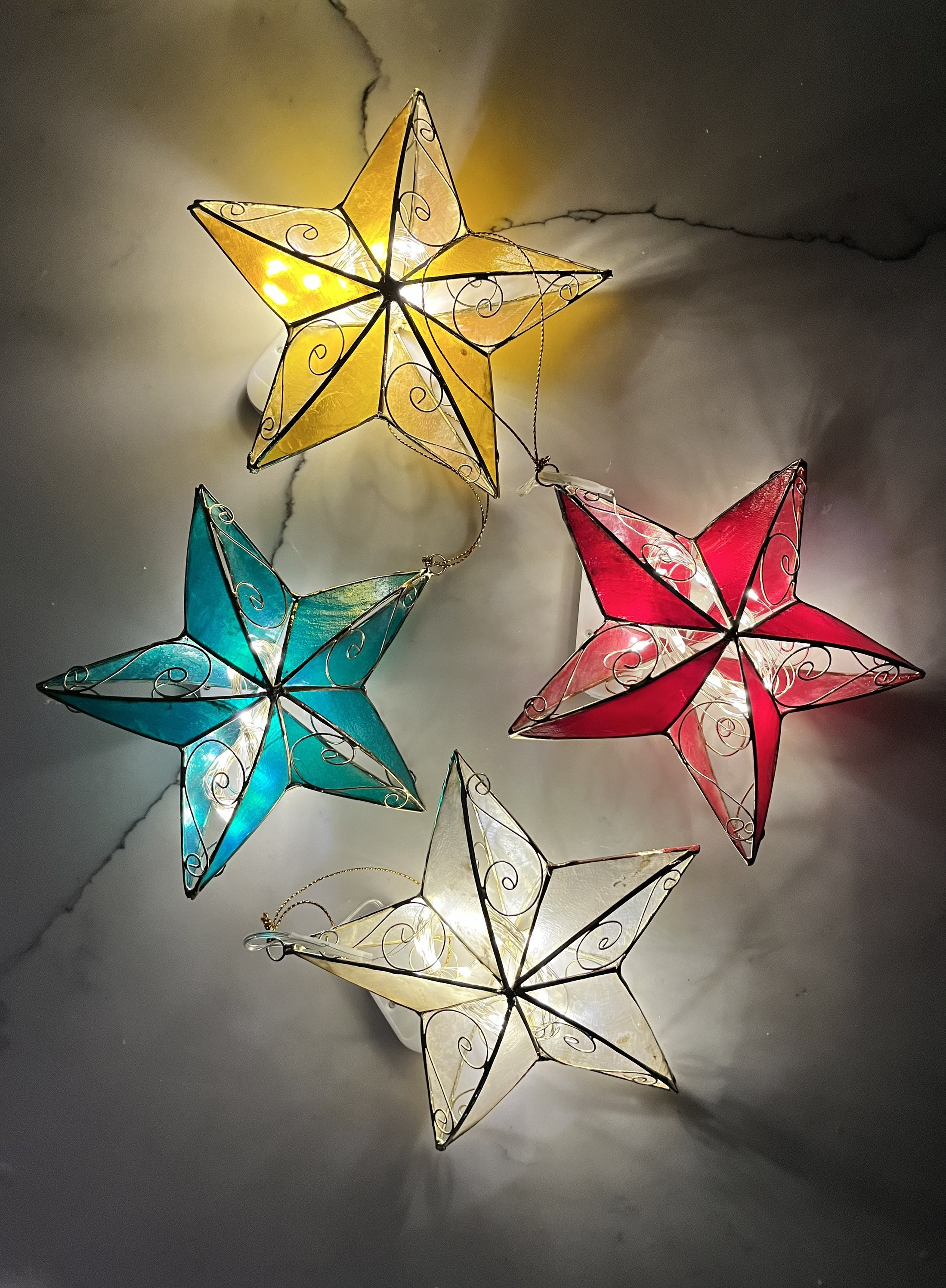 6” Battery Operated Mini Capiz Parol Philippines Christmas Lantern