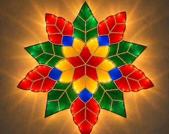 LED Bougainvillea Blume Capiz Parol Philippinen Weihnachtslaterne