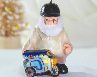 Tricycle Filipino Santa Christmas Ornament