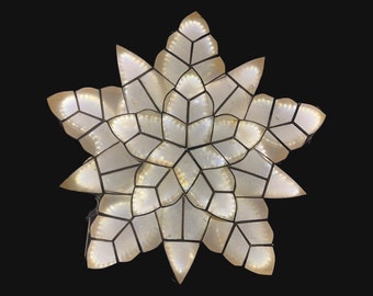 LED White Bougainvillea Capiz Parol