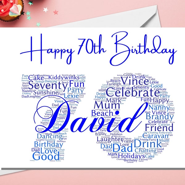 Personalised 70th Birthday Card for Male - Etsy UK