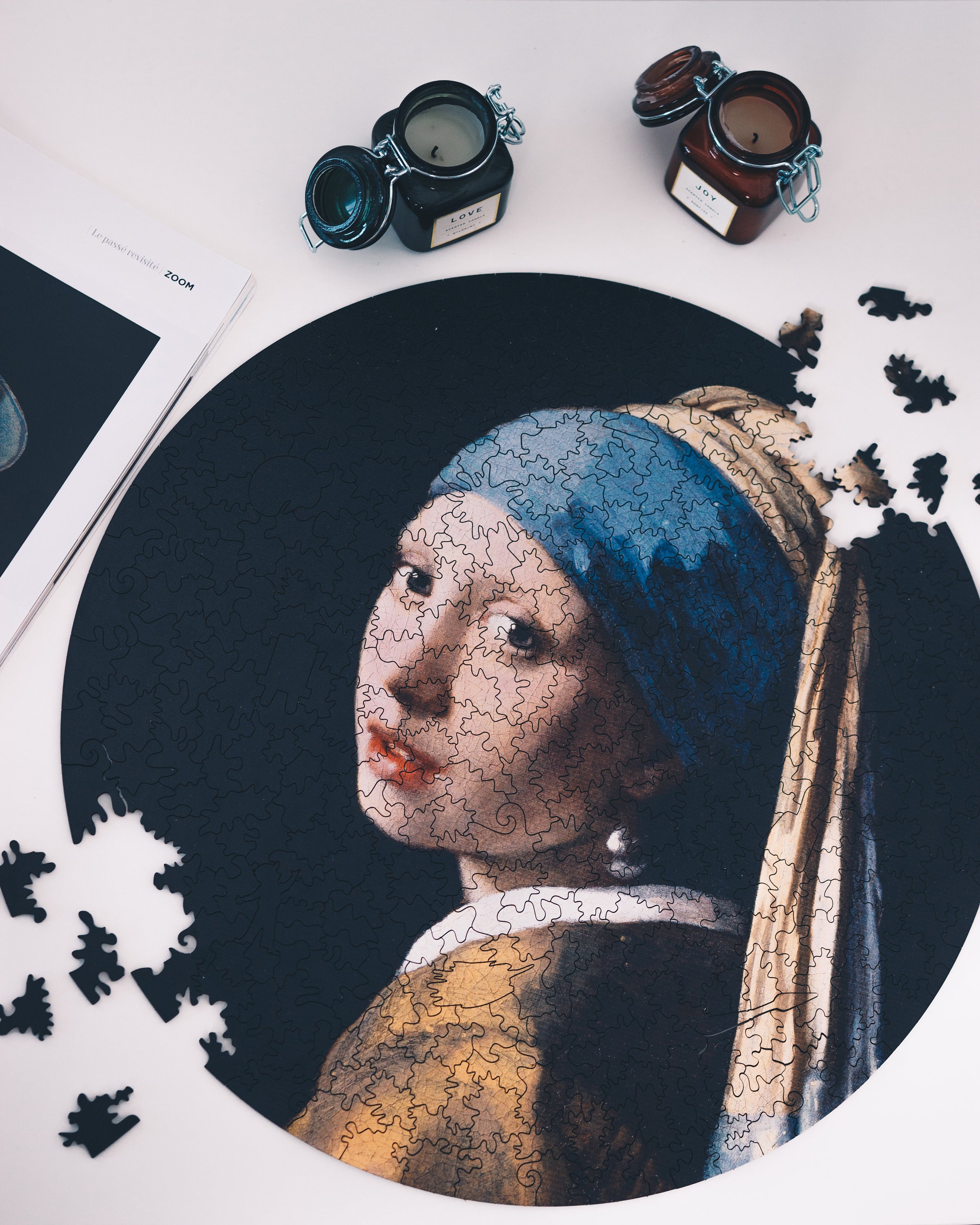 Girl with a Pearl Earring Wood Jigsaw Puzzle Art Lover Gift Etsy