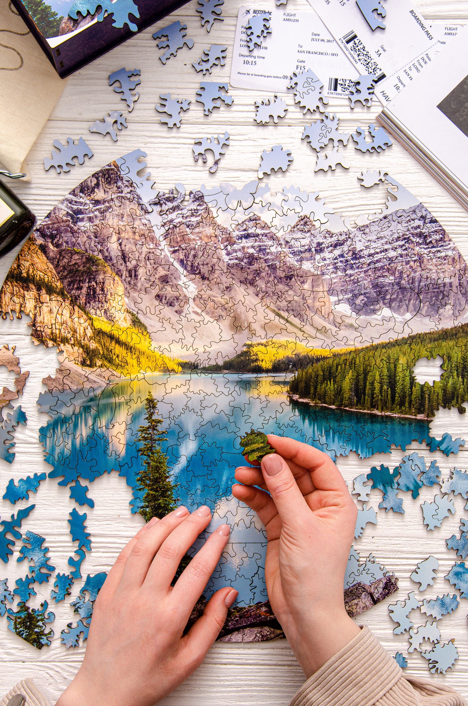 Jigsaw Puzzle Banff National Park Adult Puzzle Unique Shaped Etsy