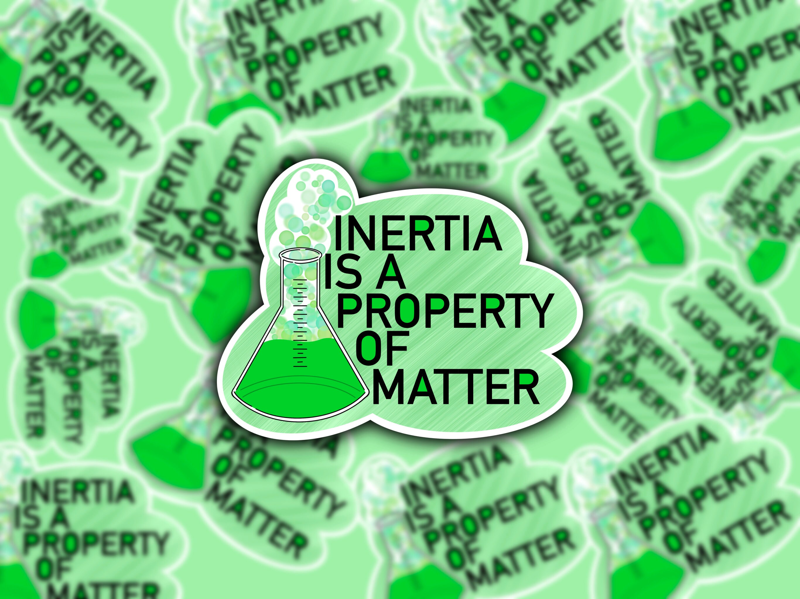 Inertia Is A Property Of Matter Bill Nye Sticker Etsy