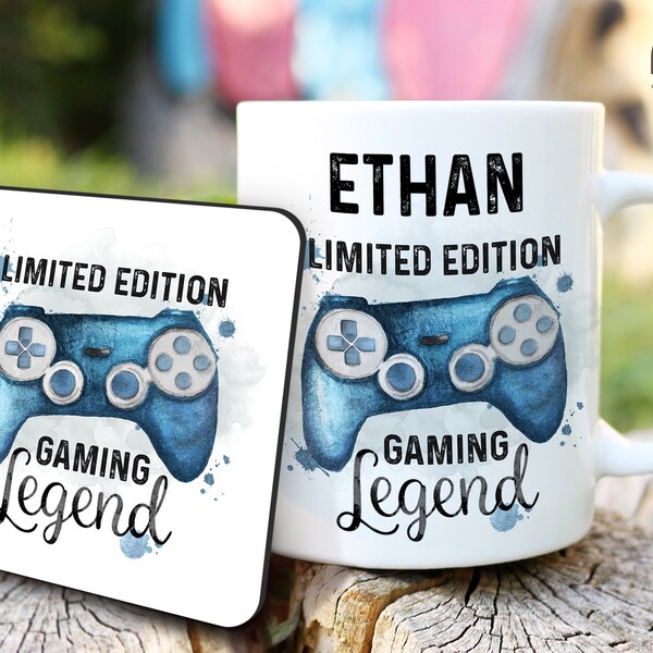 Personalised Gaming Mug, Kids Stocking Filler, Limited Edition, Xmas Gift, Birthday Gift, kids Christmas Gift, Fathers Day Gift, Xmas