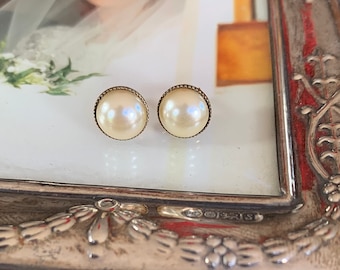 Classic Vintage Inspired Faux Pearl Stud Earrings