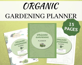 Garden Planner Printable, Organic Garden planner, Gardening Journal, Plant Planner, Gardening Organizer, Printable Planner, Gardening Log